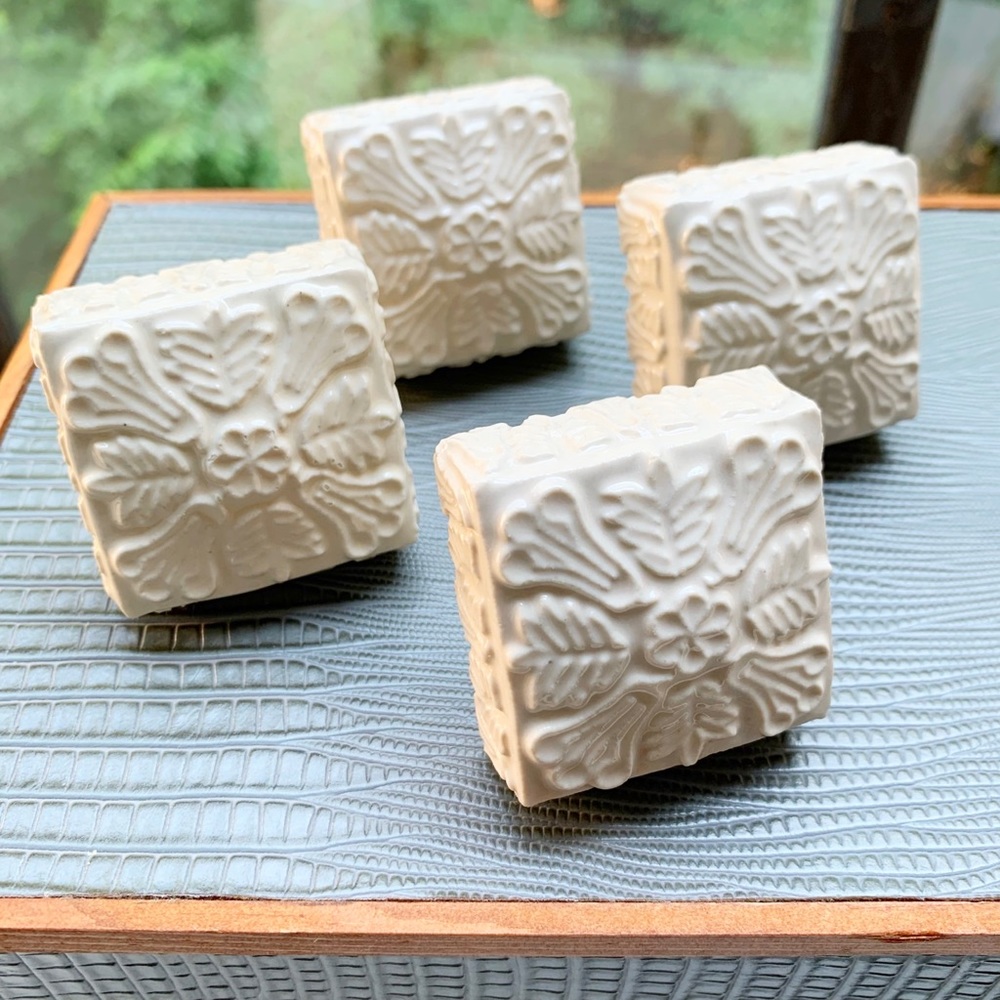 Square Ceramic Knobs/Pulls (Set of 4) 1.875" diameter